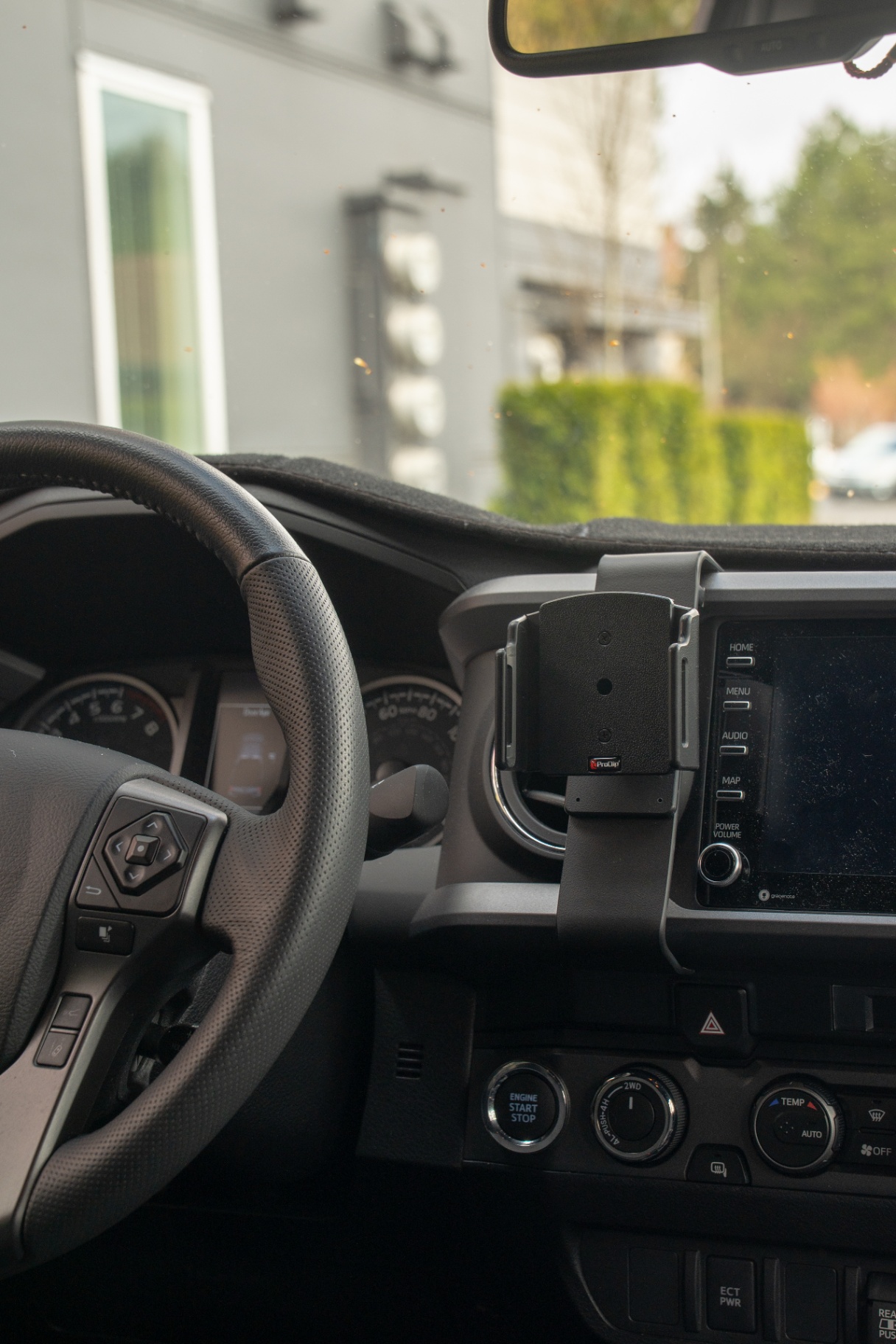 ProClip phone mount installed in Tacoma dash